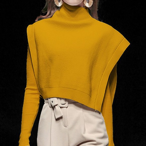 A turtleneck with a two-piece jumper for women - Picture 1 of 8
